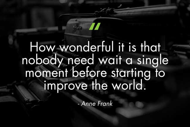 HFB_Houston Food Bank_Typewriter Anne Frank-Quote