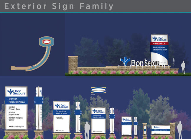 Bon Secours - Exterior Sign Family