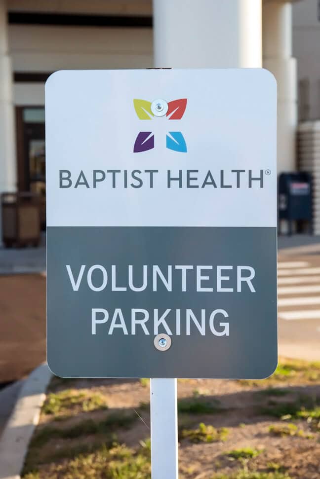 Baptist Health - Volunteer Parking Sign (VPS)