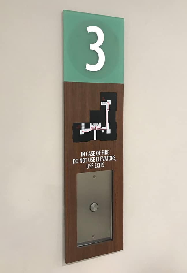 Ronald McDonald House Houston - Elevator Code Plaque