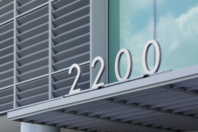 2200 Post Oak - Address Numbers BML Building Mounted Letters