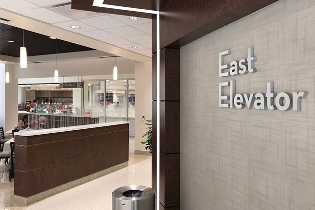 Houston Methodist Baytown Hospital (Outpatient Center) - Interior Elevator Lobby Letters ELL