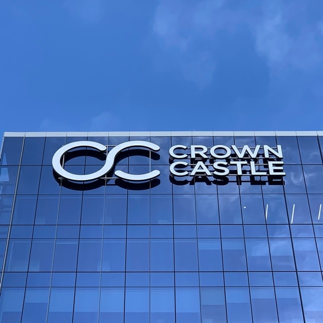 Crown Castle Headquarters - Exterior Building Mounted Logo