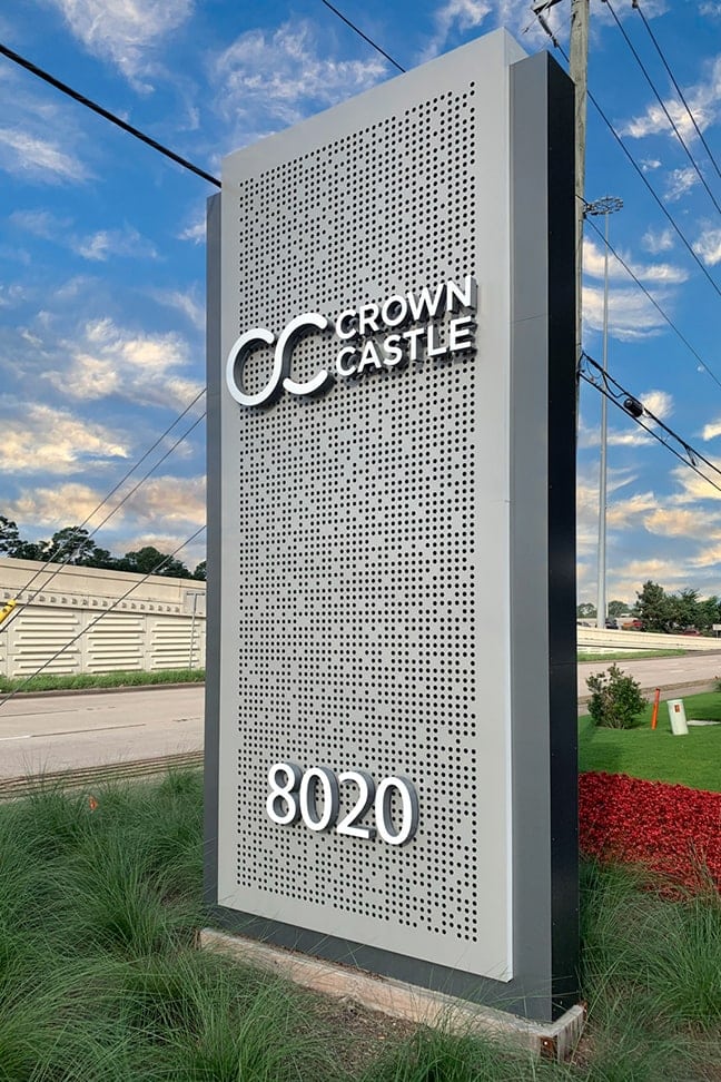 Crown Castle Headquarters - Exterior Freestanding Pylon