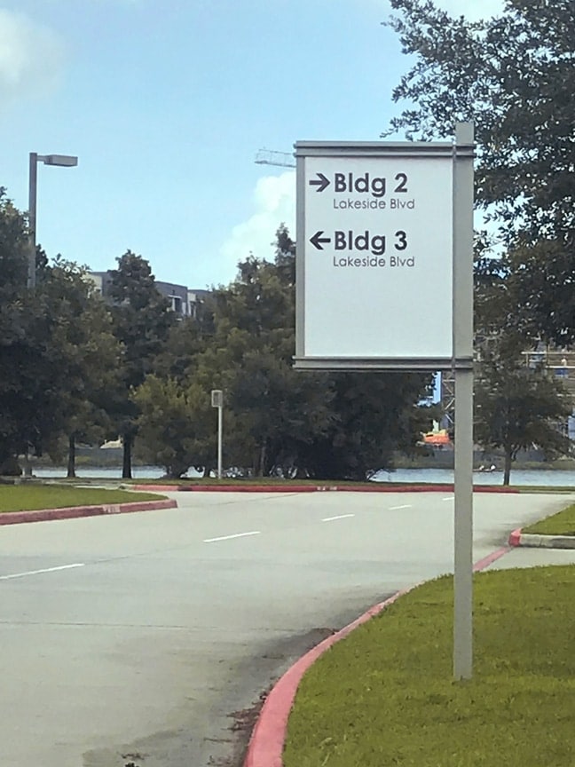 Research Forest Lakeside - Exterior Vehicular Directional Sign