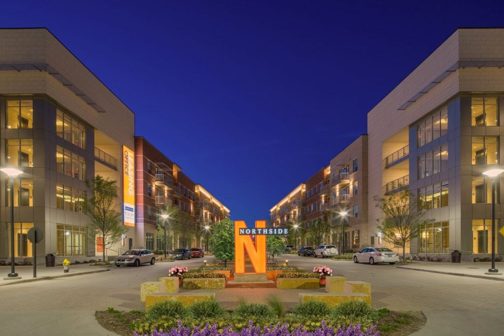 Northside Apartments - Placemaking Brand Feature (Night)