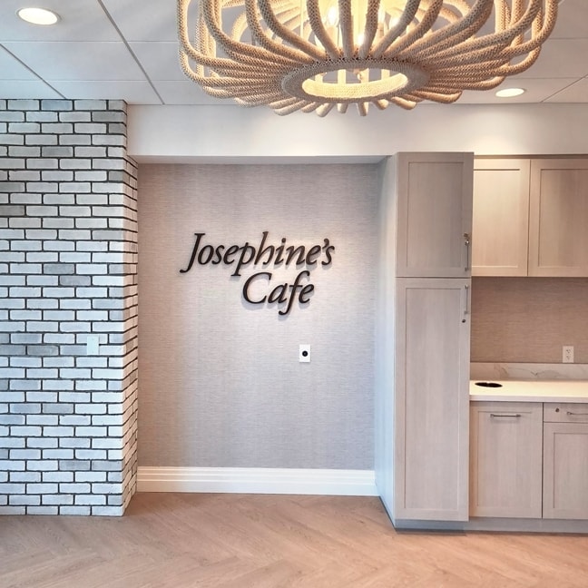 Belmont Village Senior Living - La Jolla: Interior Josephine's Cafe Graphics JCG