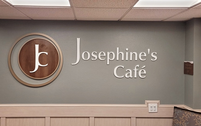 Belmont Village Senior Living - San Jose: Interior Josephine's Cafe Graphics JCG