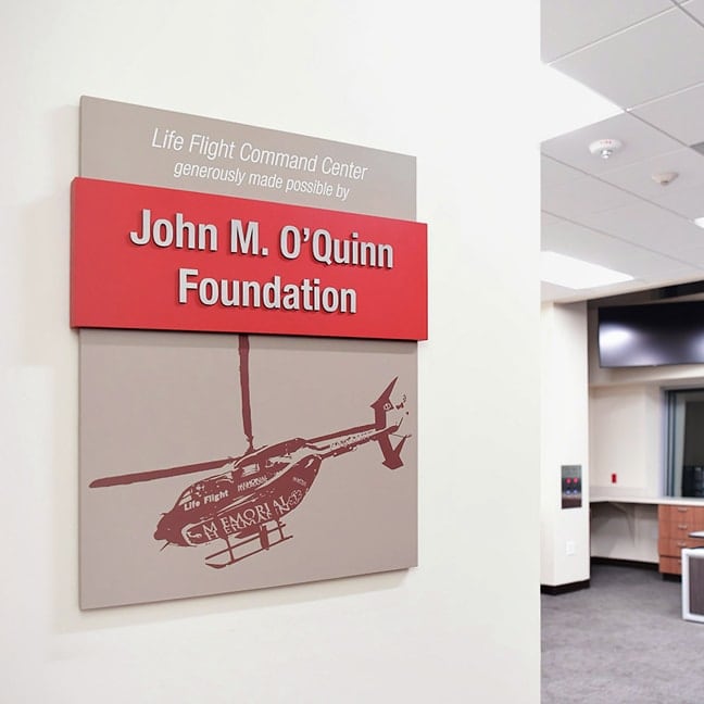 Memorial Hermann Life Flight_Stand Alone Donor Plaque