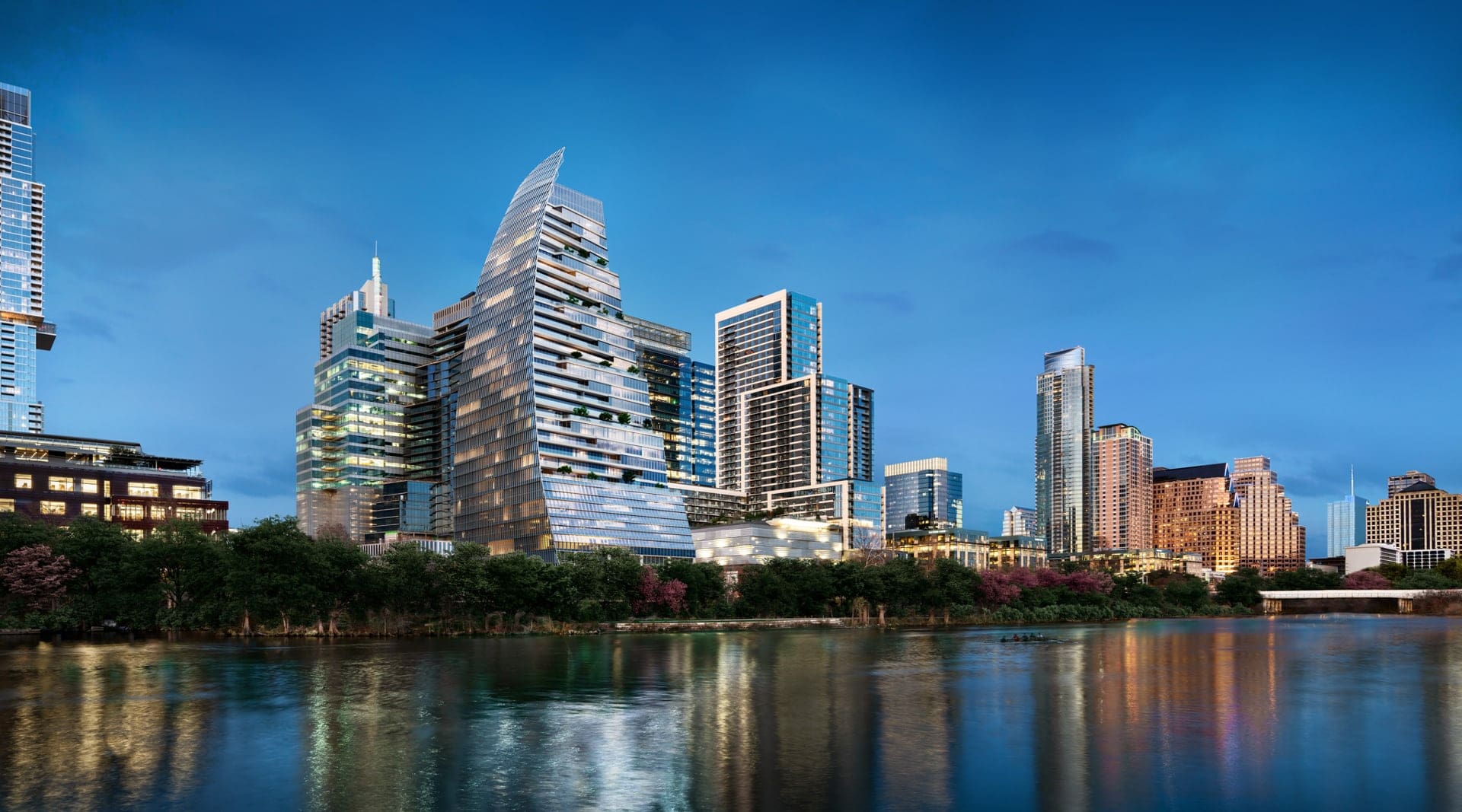 Green Water Development Block 185 (Google Tower): Exterior Building (Rendering)