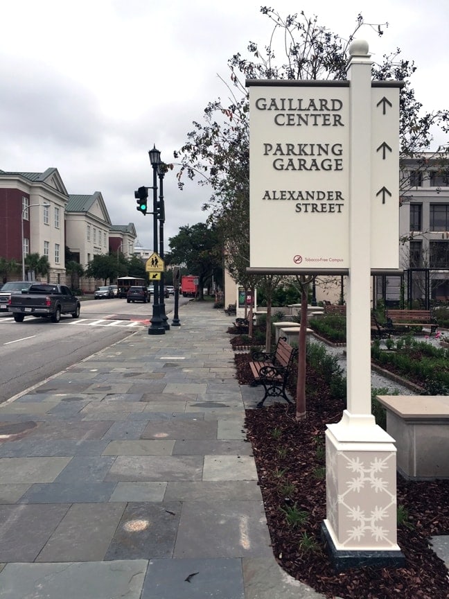 Charleston Gaillard Center - Exterior Vehicle Directional