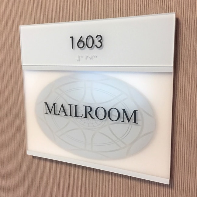 Charleston Gaillard Center - Interior Office Room Plaque ORP: Mailroom