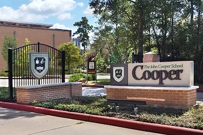 The John Cooper School: Exterior Campus Gateway Feature CGF - Campus Entry Monument CEM