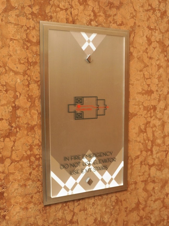 Sundance Square Westbrook: Interior Elevator Code Plaque ECP