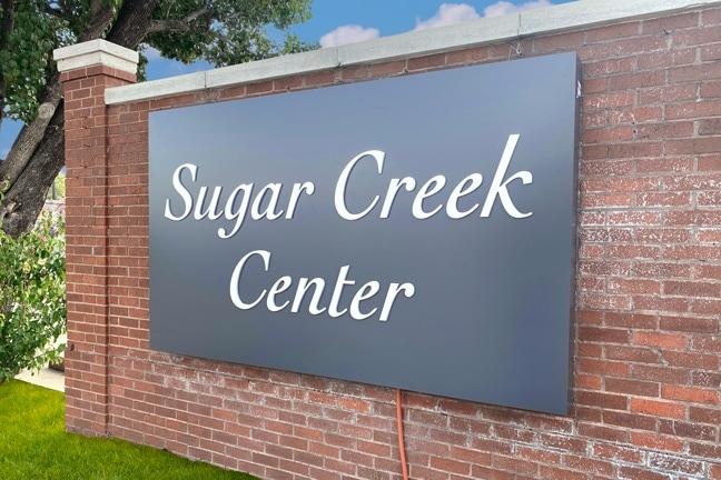 Three Sugar Creek Center - Exterior Entrance Identity Letterforms EIL (Right Side)