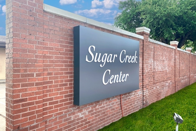 Three Sugar Creek Center - Exterior Entrance Identity Letterforms EIL (Left Side)