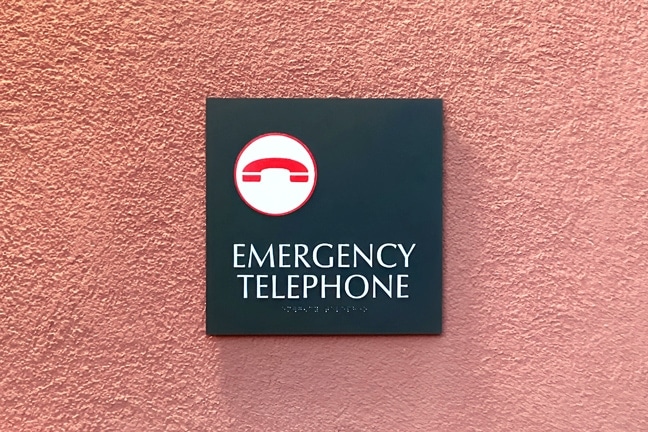 Hotel Viata_Exterior Emergency Exit Directional EDD (Emergency Telephone)