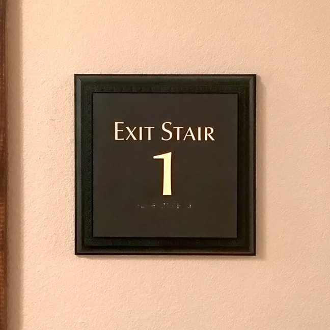 Hotel Viata_Interior Stairway Identification Plaque SIP