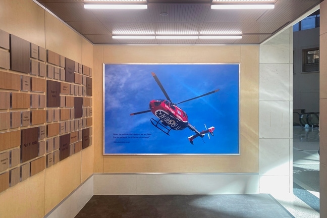 Memorial Hermann: Board Recognition Image Wall IW Life Flight (Right)