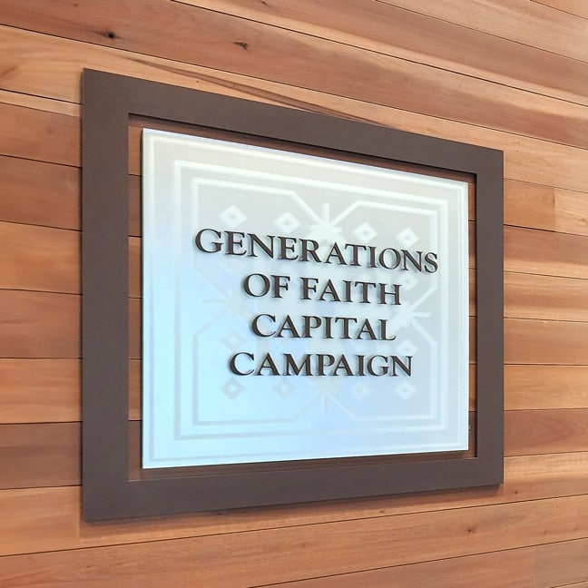 St. Anne Catholic Community: Interior Donor Wall Feature DWF Title Plaque