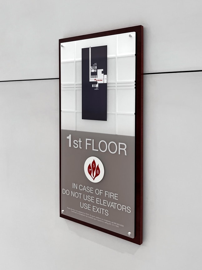 Houston Methodist West Hospital MOB 3 - Interior Elevator Cod Plaque ECP