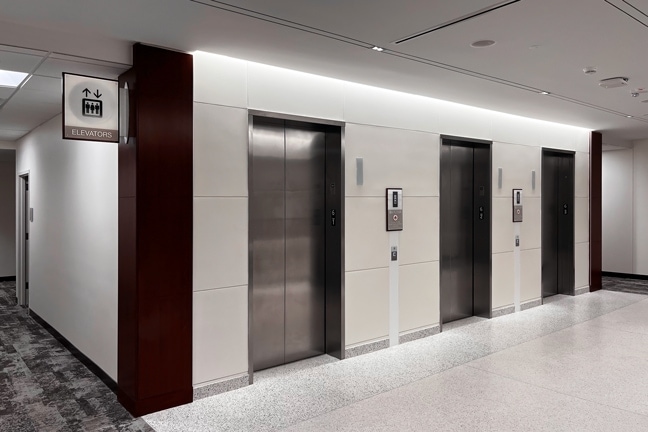 Houston Methodist West Hospital MOB 3 - Interior Elevator Lobby ECP PFS (Left)