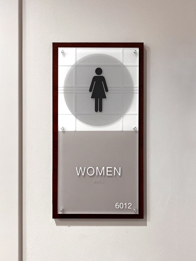 Houston Methodist West Hospital MOB 3 - Interior Restroom Plaque RRP (Women)