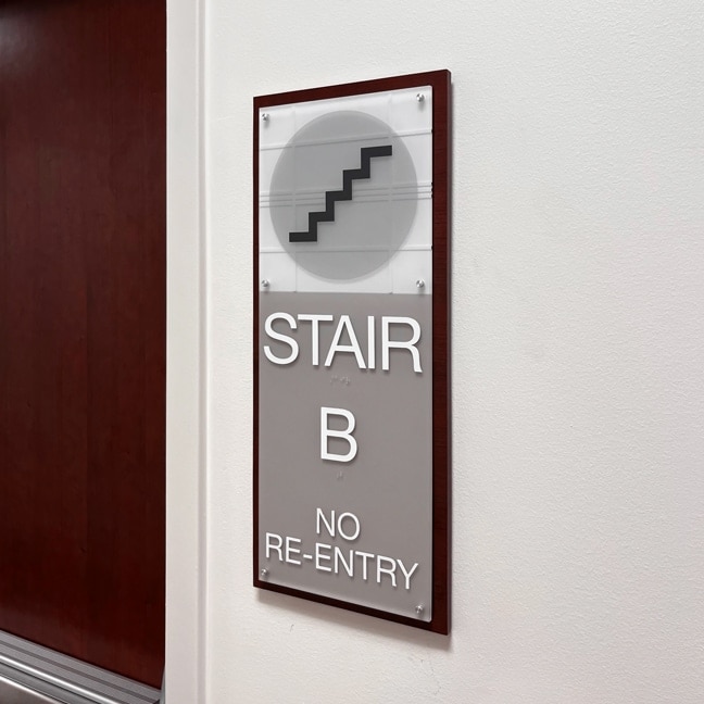 Houston Methodist West Hospital MOB 3 - Interior Stair Identity Plaque SIP