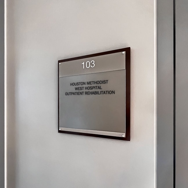 Houston Methodist West Hospital MOB 3 - Interior Tenant ID Plaque TIP