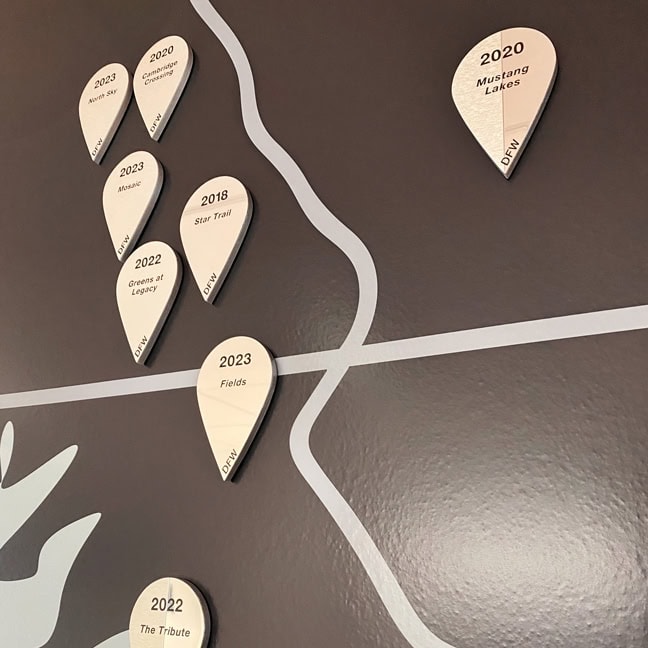 Perry Homes Headquarters: Interior Regional Land Map RLM Closeup Detail (Level 29)