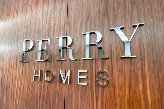 Perry Homes Headquarters: Interior Wall Mounted Logo WML.A (Perry Homes)