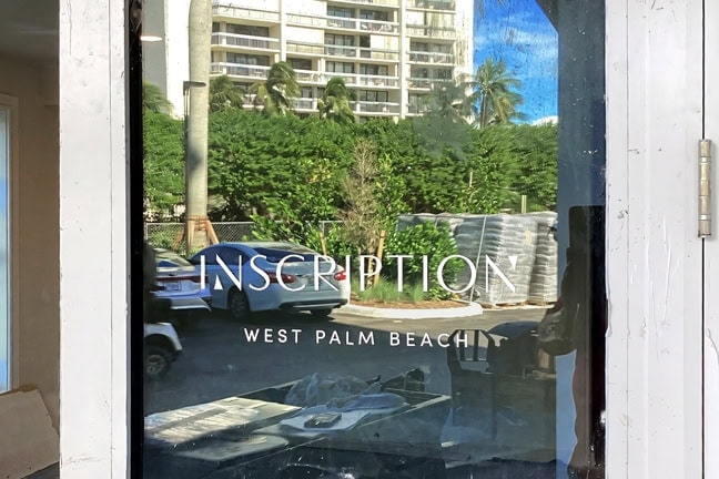 Inscription West Palm Beach: Exterior Vinyl Die-Cut Graphics VDG