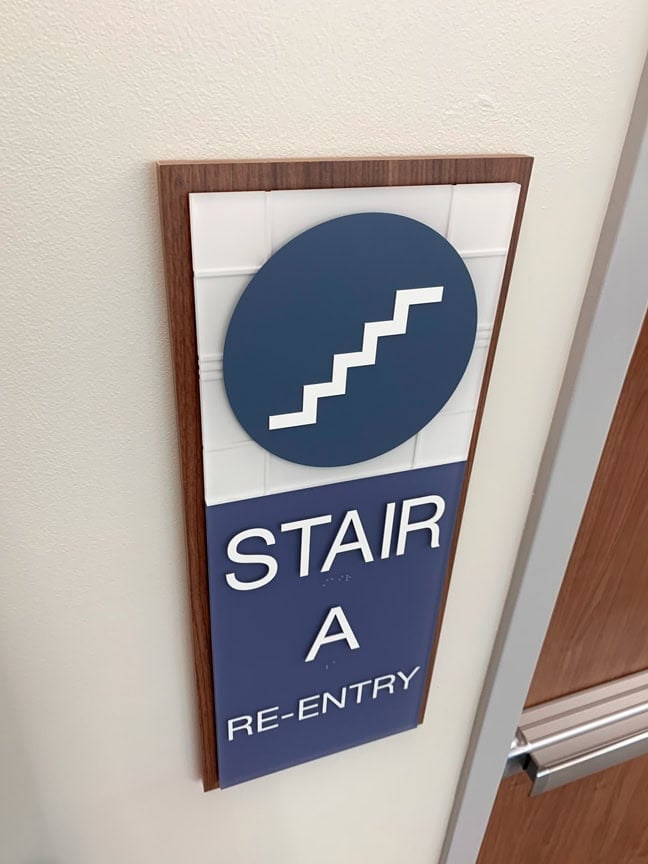 Houston Methodist Clear Lake Hospital MOB4: Interior Stair Identification Plaque SIP