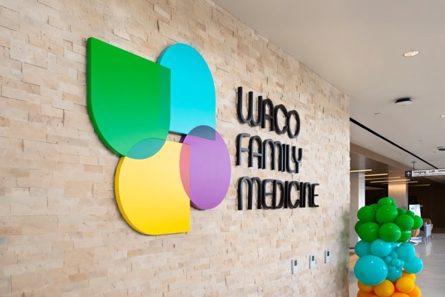 Waco Family Medicine - Interior Lobby Logo Graphic LLG