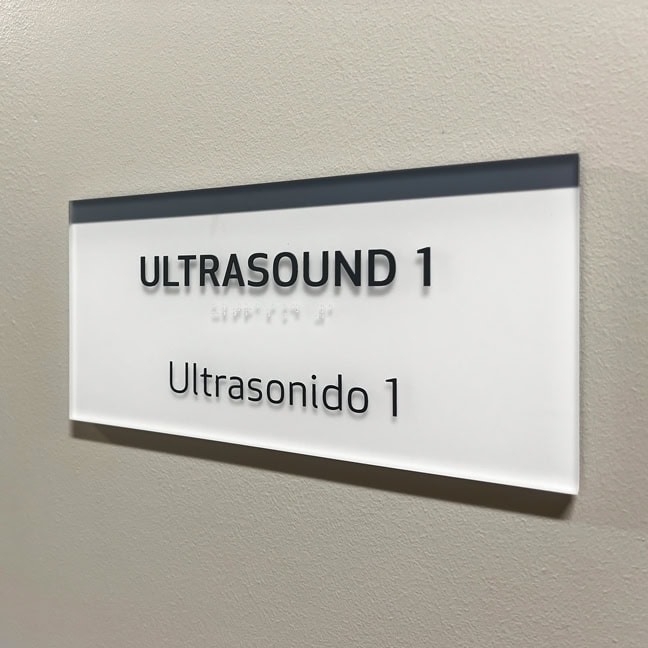 Waco Family Medicine - Interior Typical Room Plaque TRP (Ultrasound)