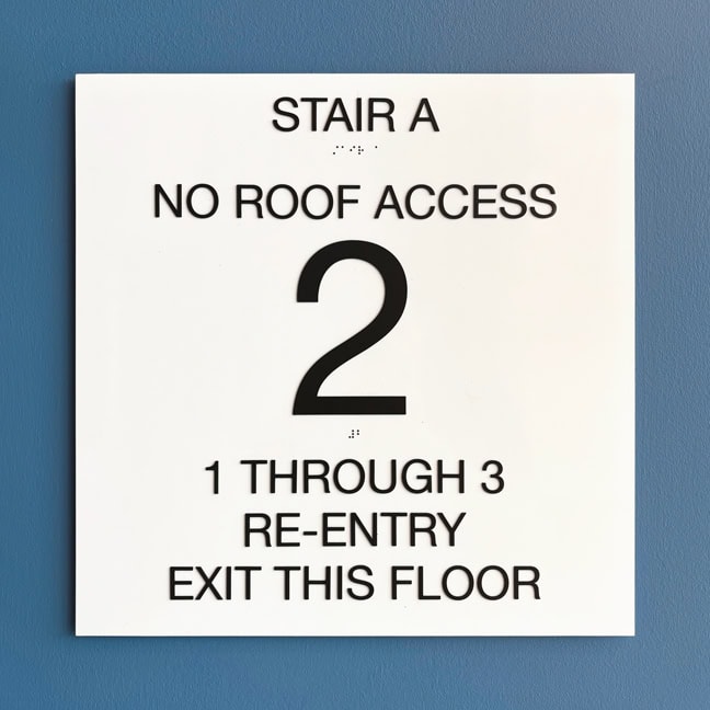 Houston Methodist Cinco Ranch Hospital - Interior Stairwell Plaque SWP