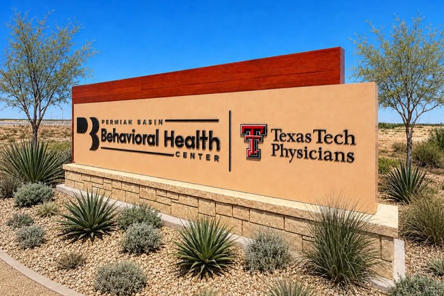 Permian Basin Behavioral Health Center: Exterior Primary Identification Monument PIM