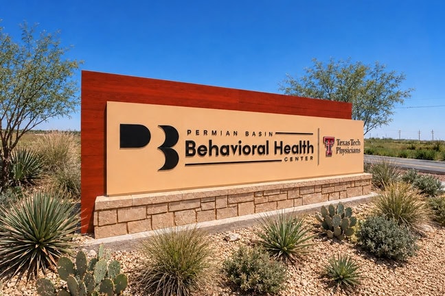 Permian Basin Behavioral Health Center: Exterior Primary Identification Monument PIM