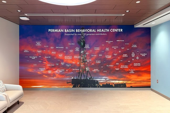 Permian Basin Behavioral Health Center: Interior Donor Recognition Graphics Wall