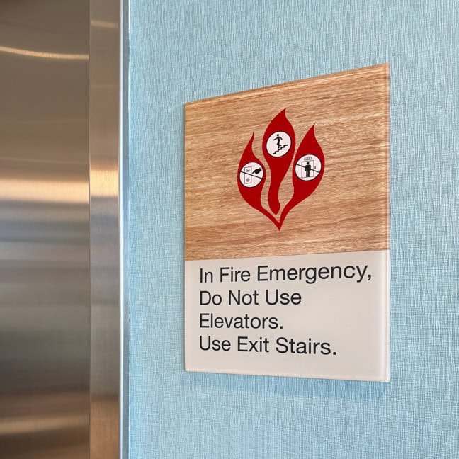 Permian Basin Behavioral Health Center: Interior Elevator Code Plaque ECP