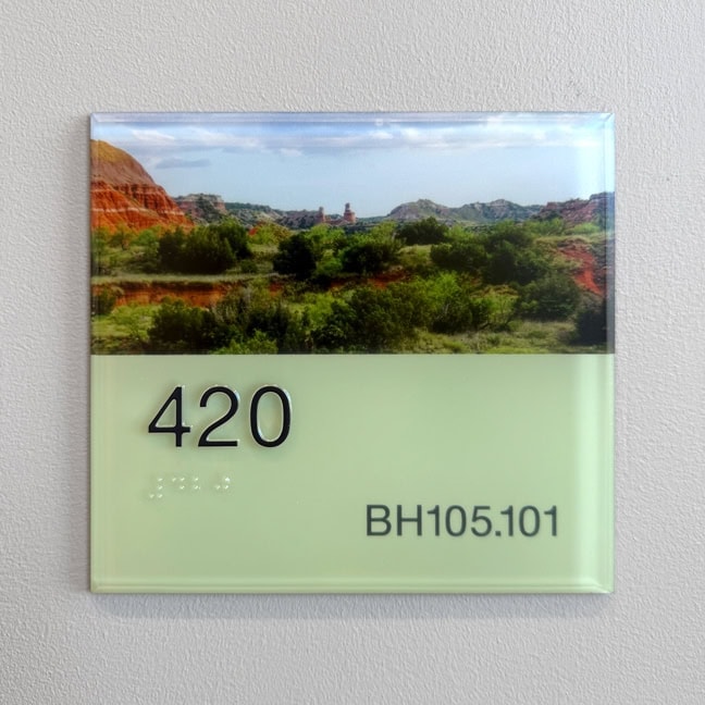 Permian Basin Behavioral Health Center: Interior Patient Room Plaque PRP