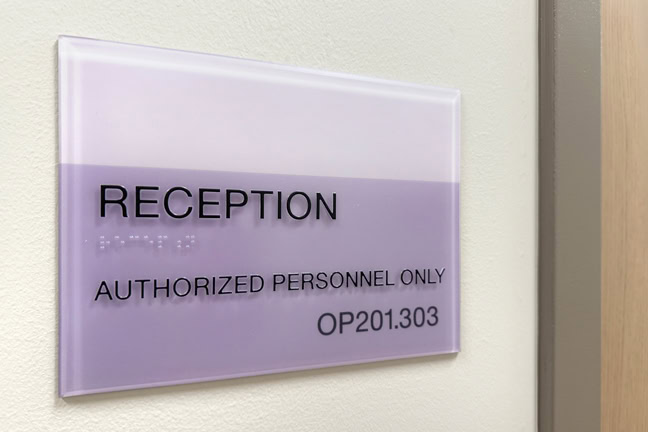 Permian Basin Behavioral Health Center: Interior Secondary Room Plaque SRP