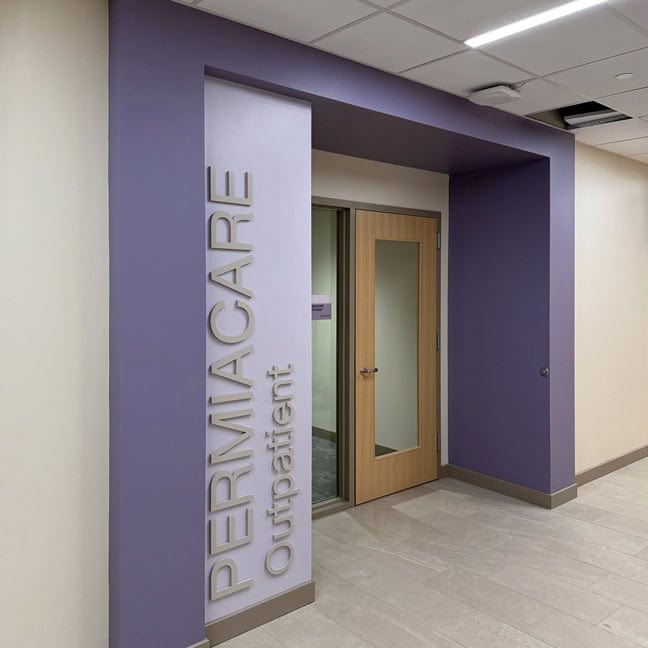 Permian Basin Behavioral Health Center: Interior Supergraphic Letterforms SGL