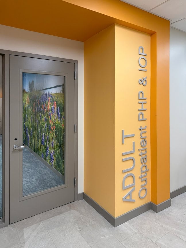Permian Basin Behavioral Health Center: Interior Supergraphic Letterforms SGL