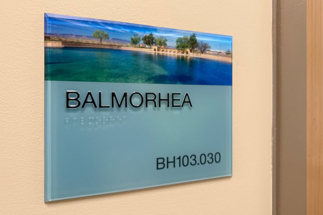 Permian Basin Behavioral Health Center: Interior Unit Identification Plaque UIP