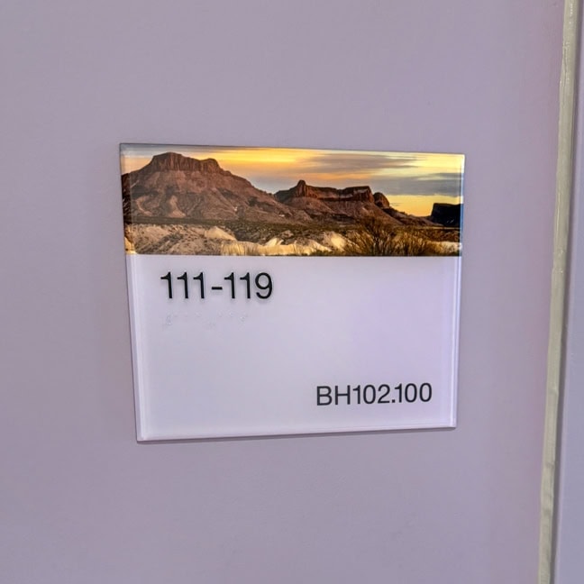 Permian Basin Behavioral Health Center: Interior Unit Identification Plaque UIP
